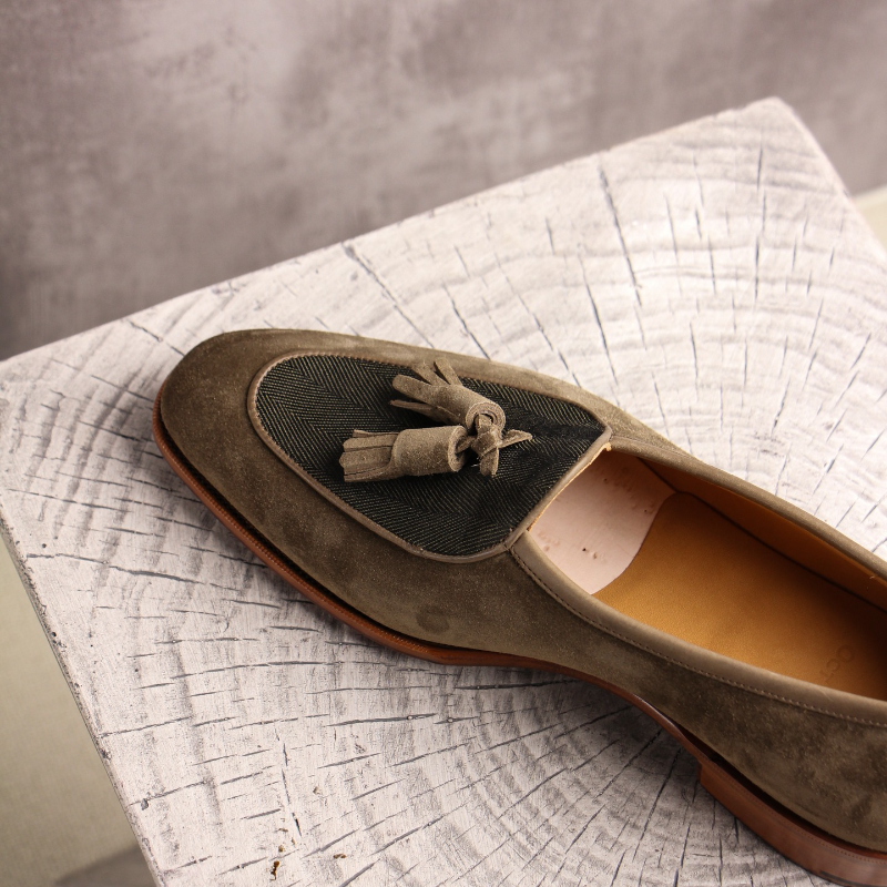 Men's Classic Suede Fringe Loafers