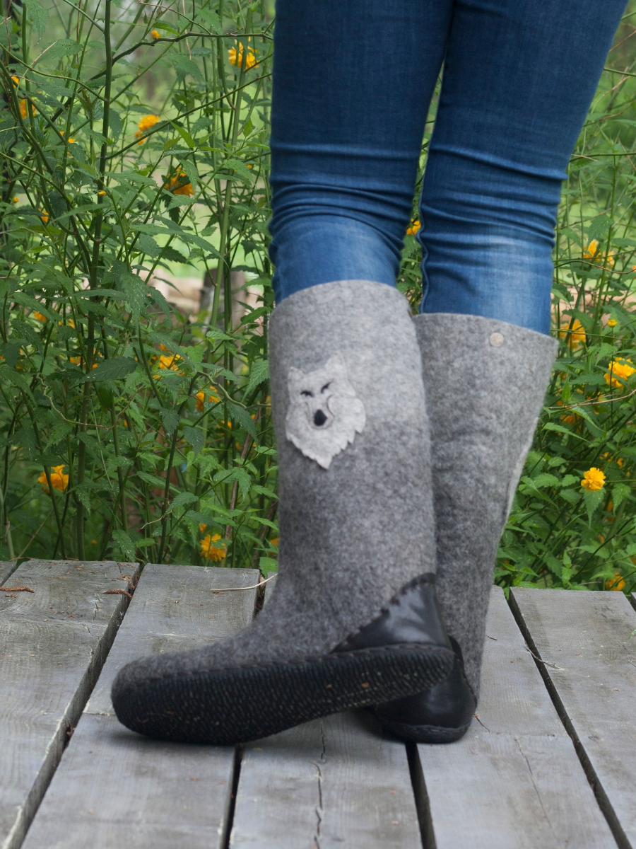 Winter Wool Knee-High Boots