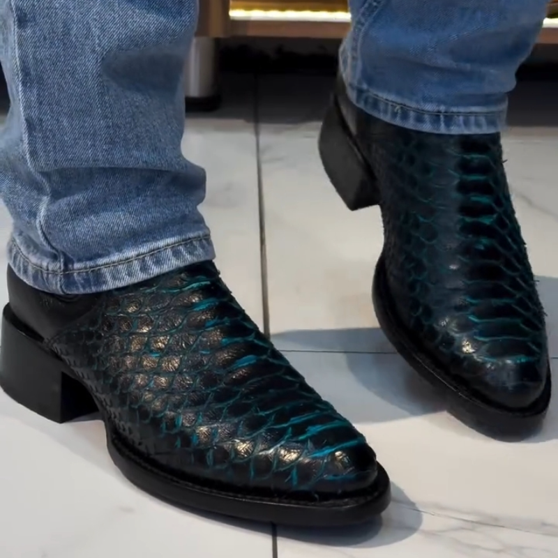 Handcrafted Crocodile Leather Cowboy Boots