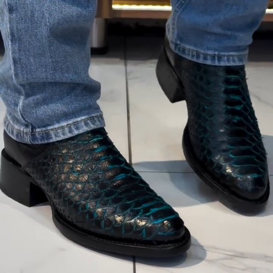 Handcrafted Crocodile Leather Cowboy Boots