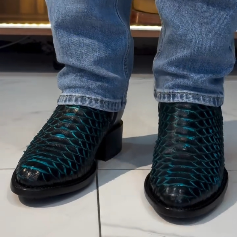 Handcrafted Crocodile Leather Cowboy Boots