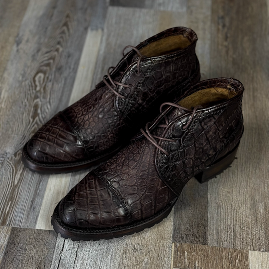 Men's Crocodile Leather Chukka Boots
