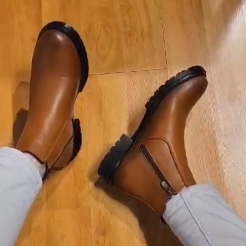 Side-Zip Fleece-Lined Brushed Chelsea Boots