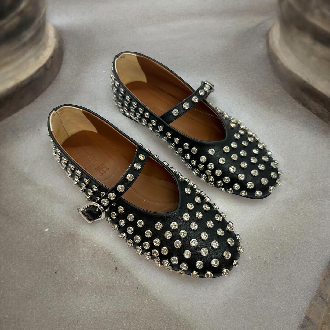 Diamond studded flats