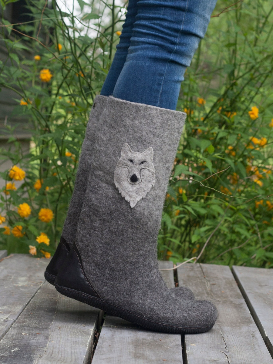 Winter Wool Knee-High Boots