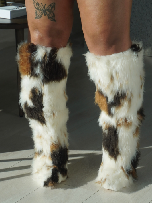 Faux Fur High Boots