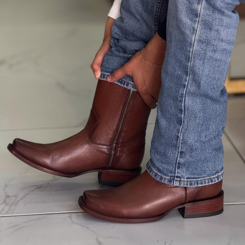 Side-Zip Western Cowboy Boots