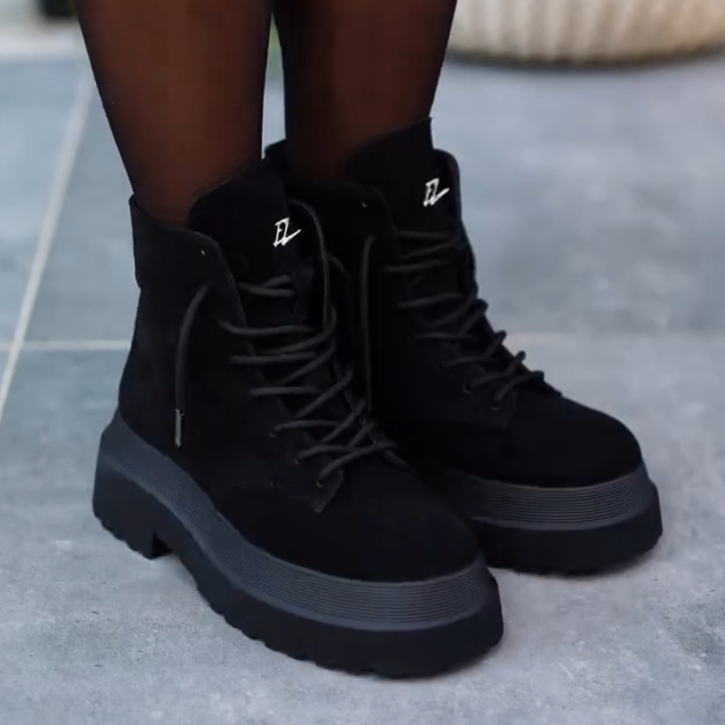 Women's Height-Adding Lace-Up High-Top Boots