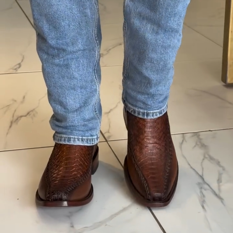 Classic Genuine Leather Western Cowboy Boots