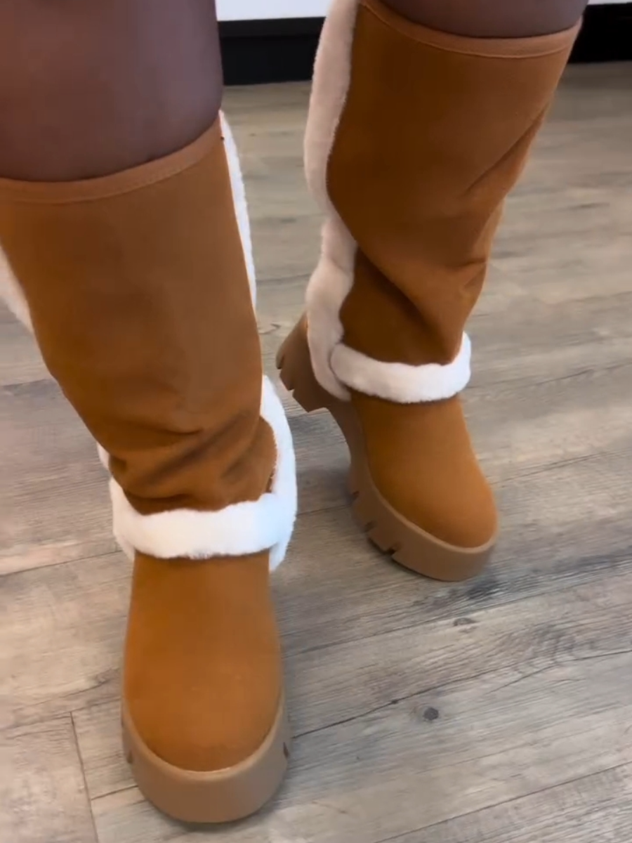 Women's Fashion Chunky Heeled Knee-High Boots