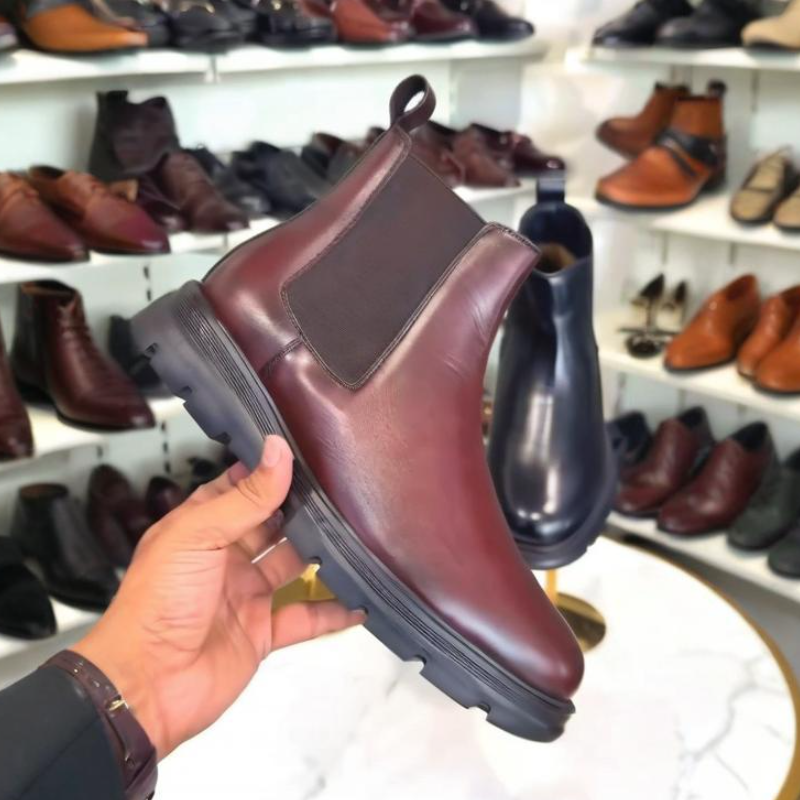 Genuine Leather Classic Fashion Chelsea Boots