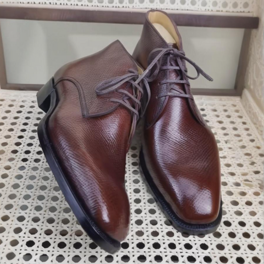 Handcrafted Genuine Leather Chukka Boots