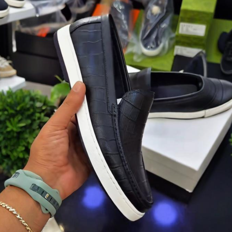 Handmade Crocodile Leather Casual Loafers