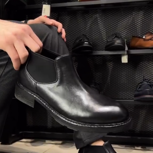 Classic Black Calfskin Chelsea Boots