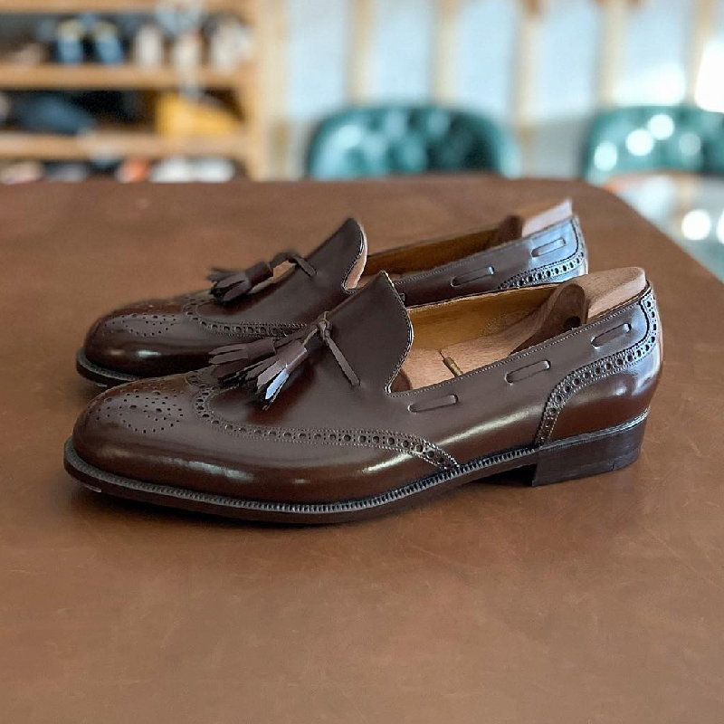 Handmade Sculpted Tassel Loafers