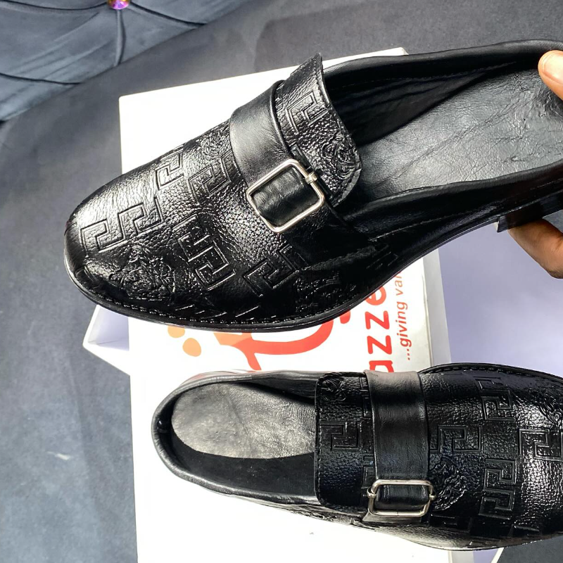 Black Fashion Loafer Comfort Half Slippers