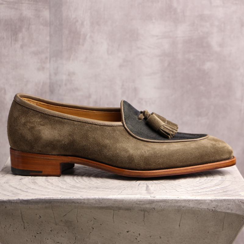 Men's Classic Suede Fringe Loafers