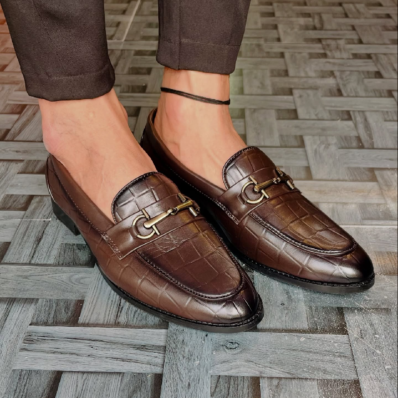 Men's Crocodile Leather Loafers