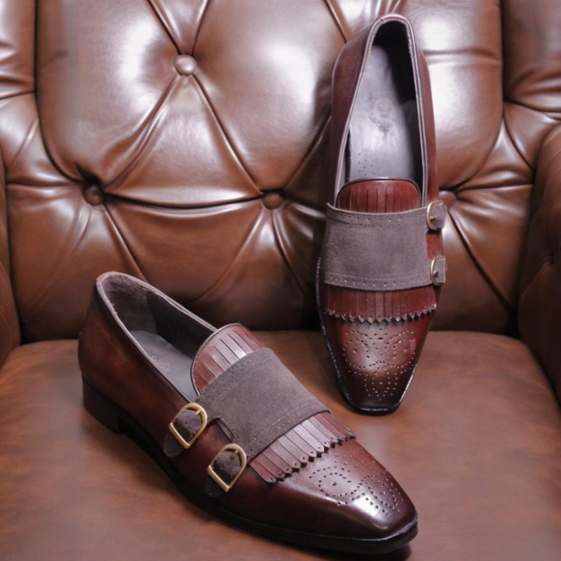 Handmade Men's Leather Tassel Loafers