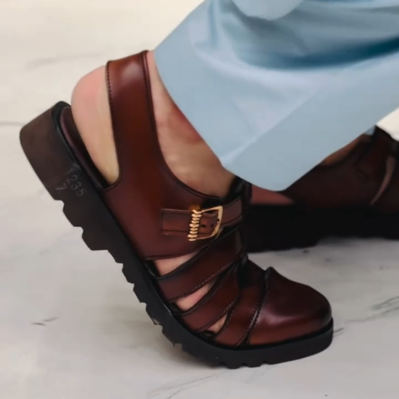 Handmade Men's Brown Sandals