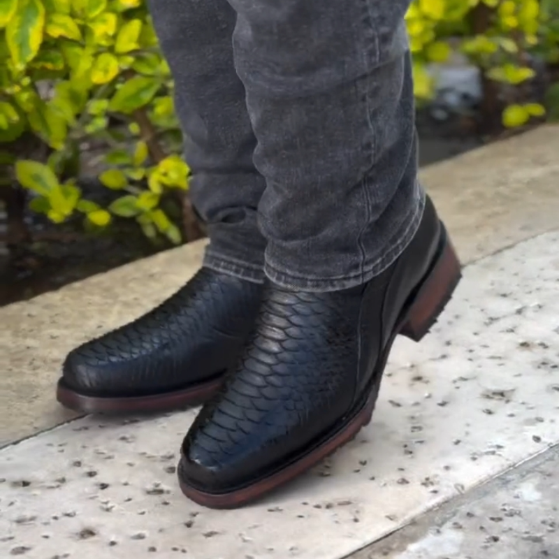 Classic Crocodile Leather Cowboy Boots