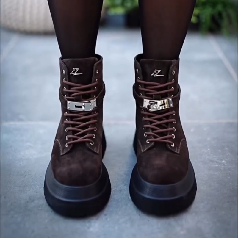 Women's Height-Adding Lace-Up High-Top Boots