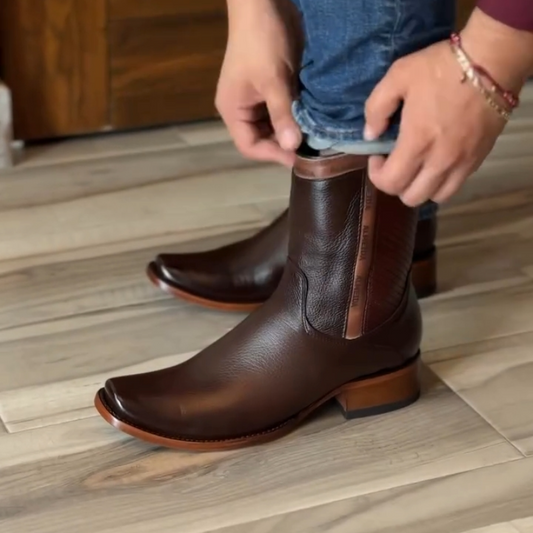 Calfskin Side-Zip Cowboy Boots