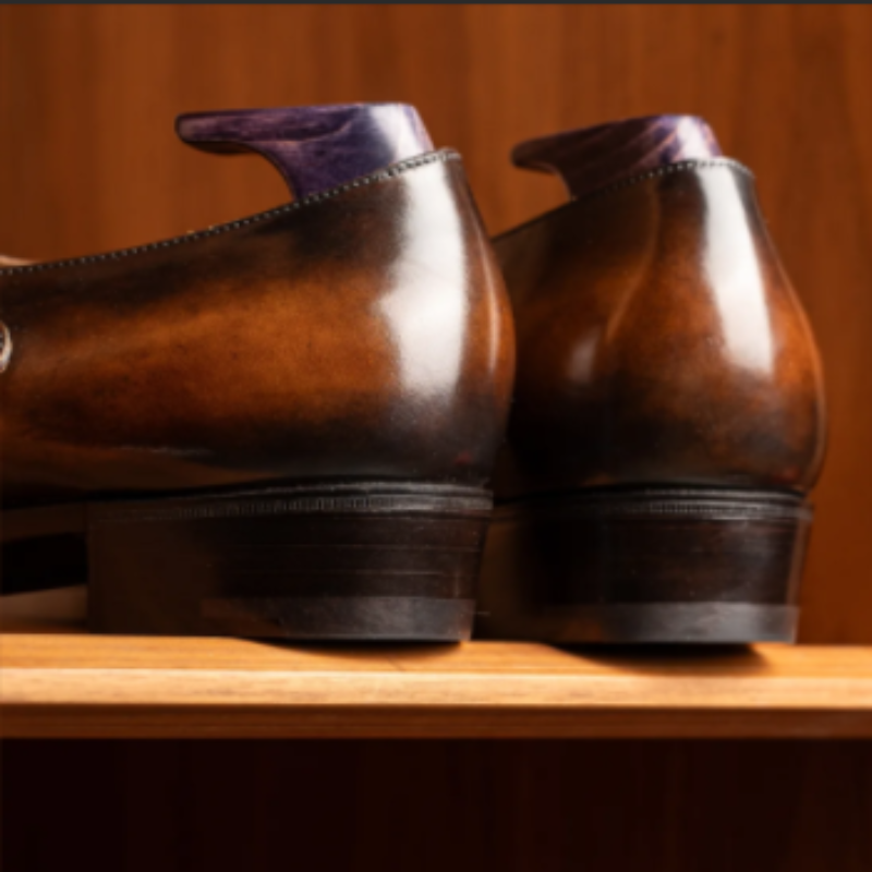 Handcrafted Classic Calfskin Monk Shoes
