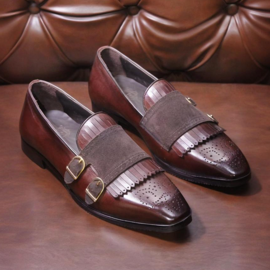 Handmade Men's Leather Tassel Loafers