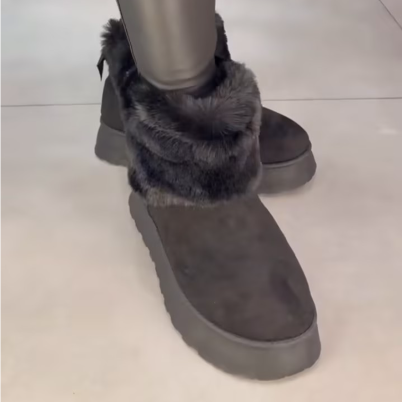 Women's Fleece-Lined Thick-Sole Height-Increasing Boots