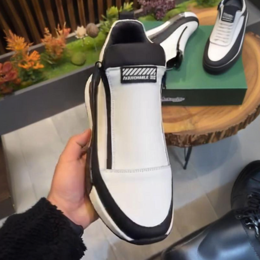 Men's Double Zipper Casual Ankle Boots