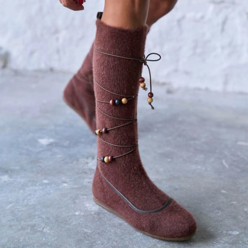Fashion Flat Strap Boots