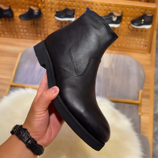 Men's Black Genuine Leather Boots