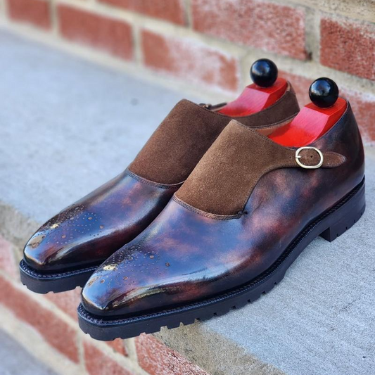 Men's Leather Luxury Single Monk