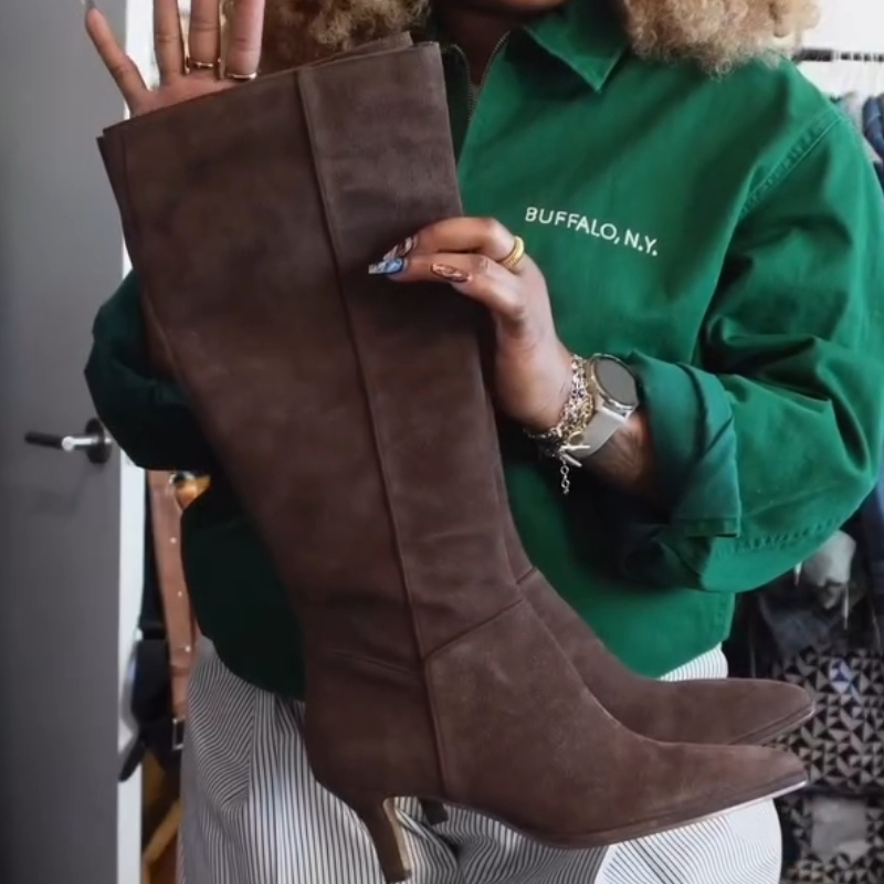 Women's Suede Knee-High Boots