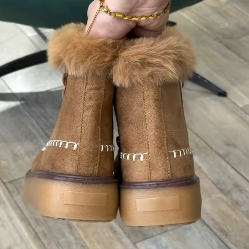 Women's Lined Side Zipper Snow Boots