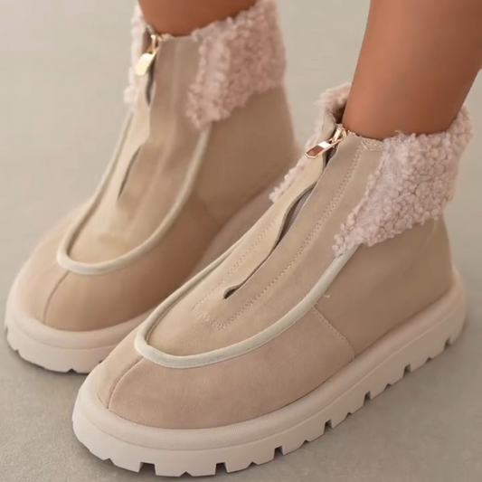 Women's Fleece-Lined Zipper Boots