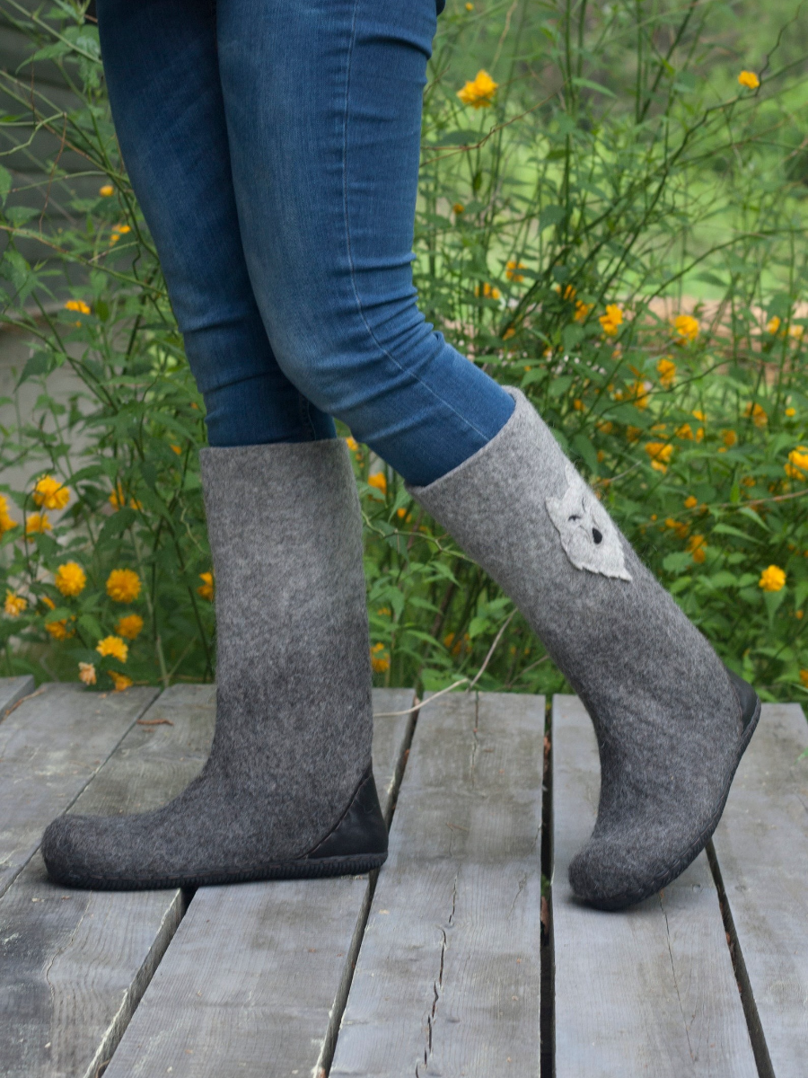 Winter Wool Knee-High Boots