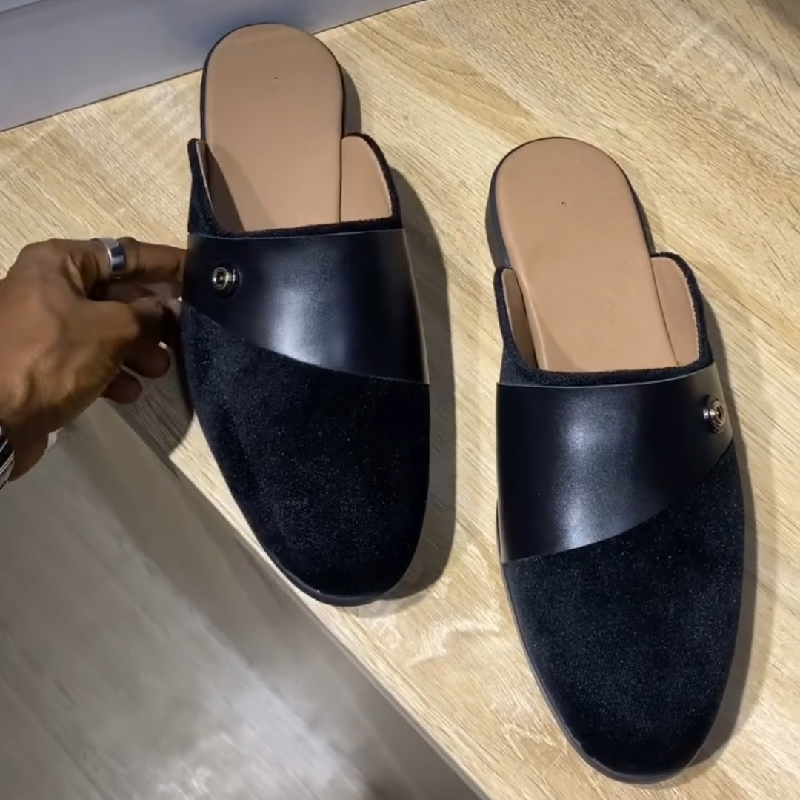Handmade Men's Fashion Half Slippers