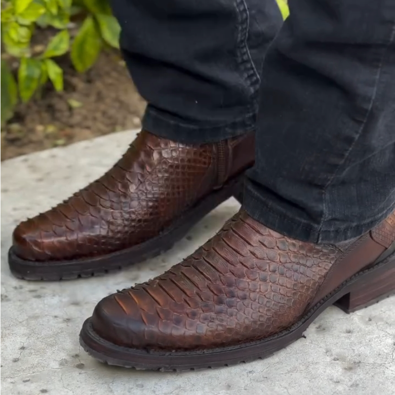Classic Crocodile Leather Cowboy Boots
