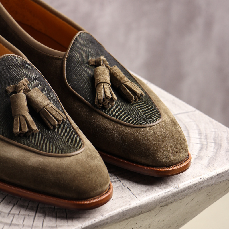 Men's Classic Suede Fringe Loafers
