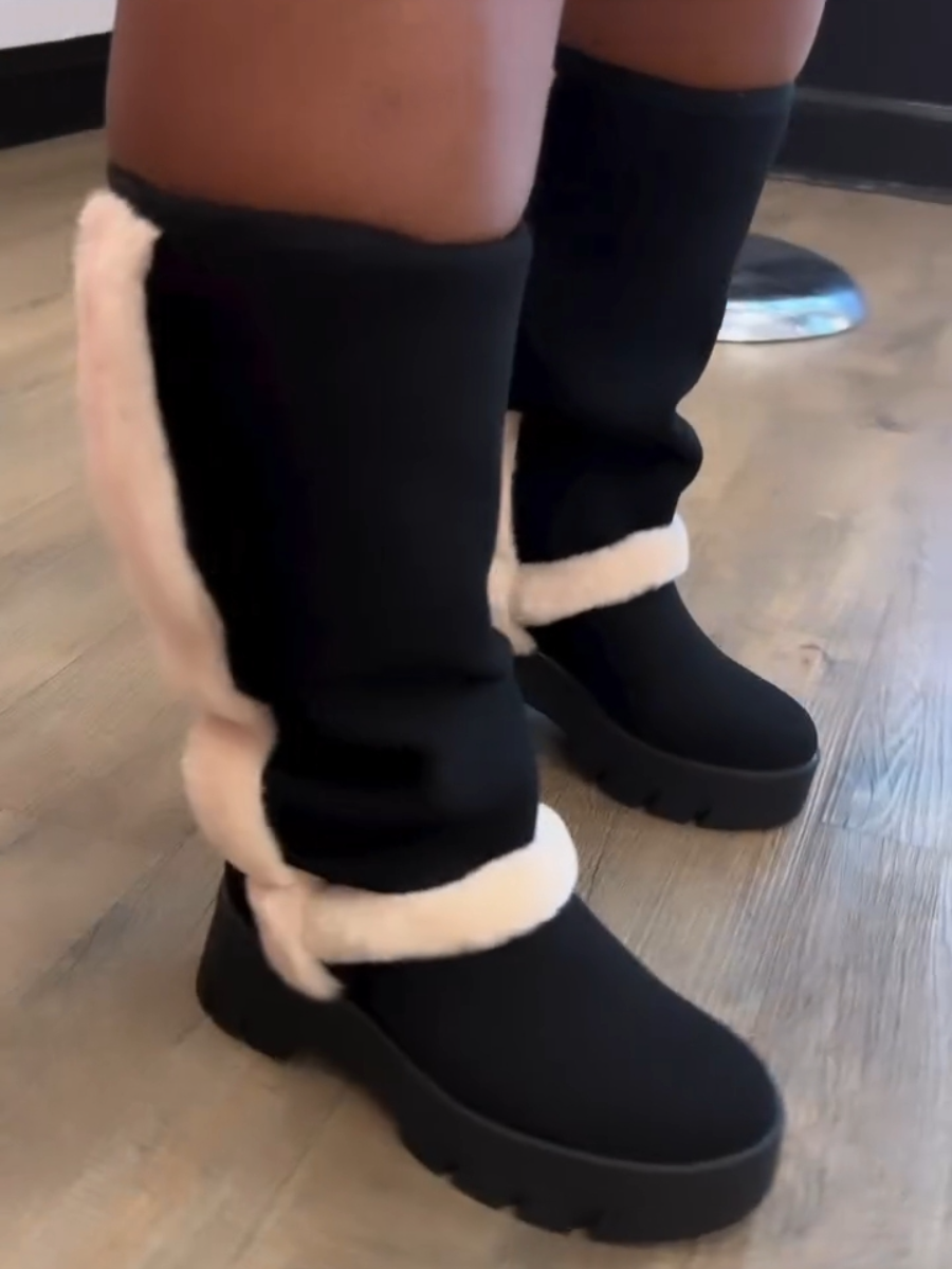 Women's Fashion Chunky Heeled Knee-High Boots