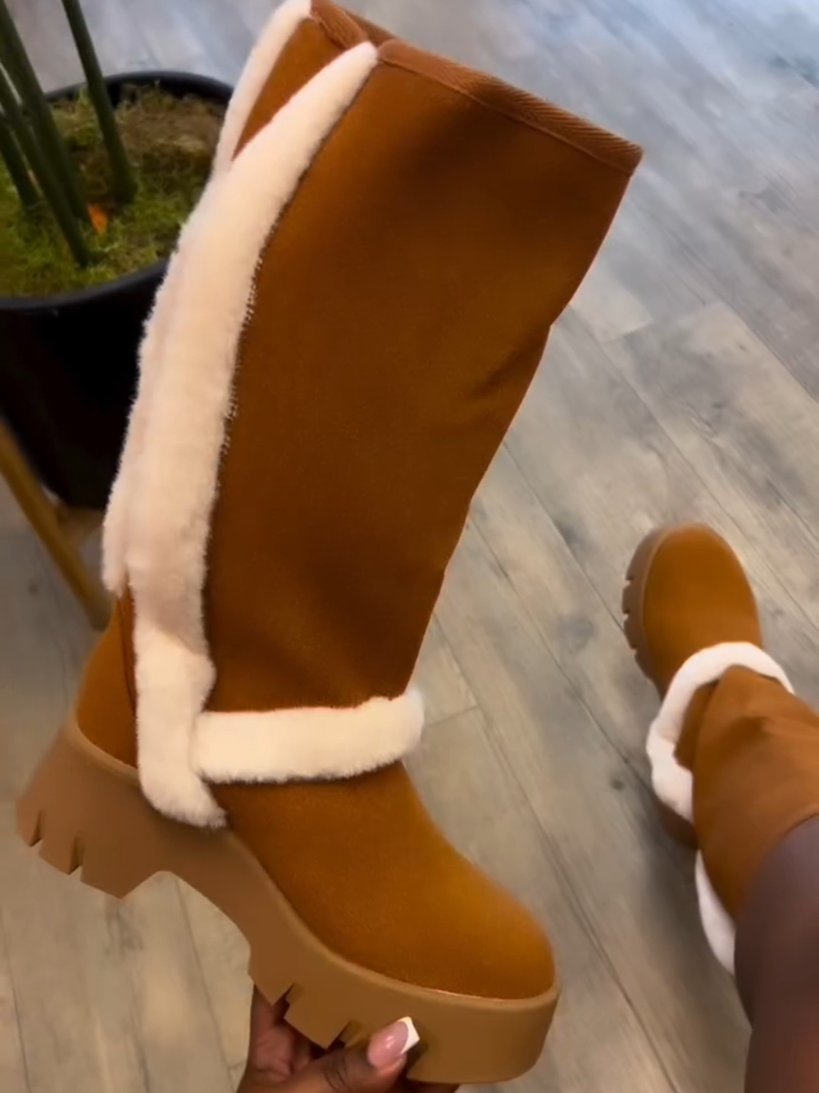 Women's Fashion Chunky Heeled Knee-High Boots