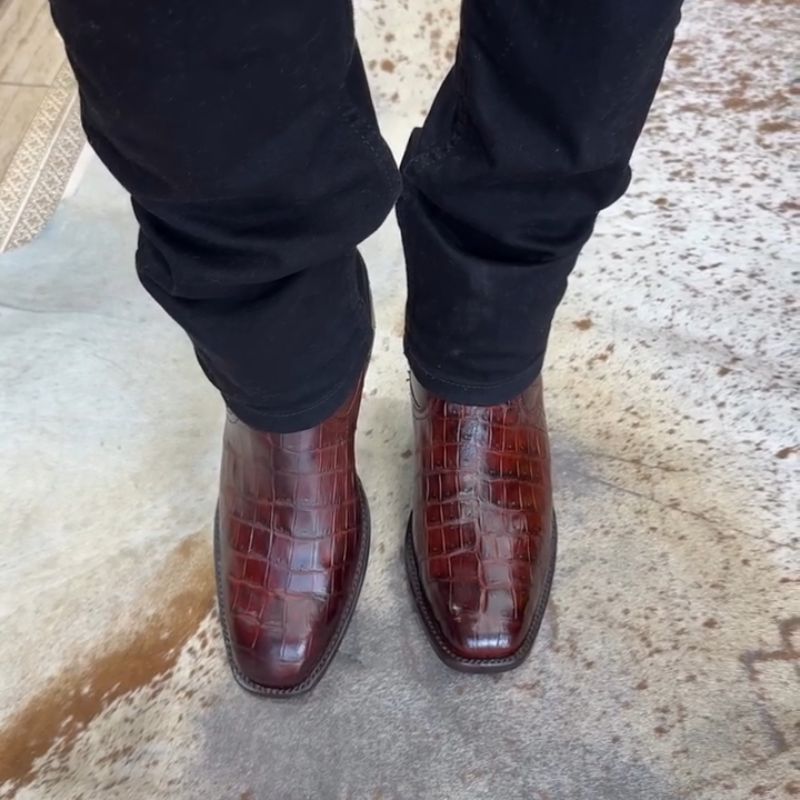 Crocodile Leather Western Boots