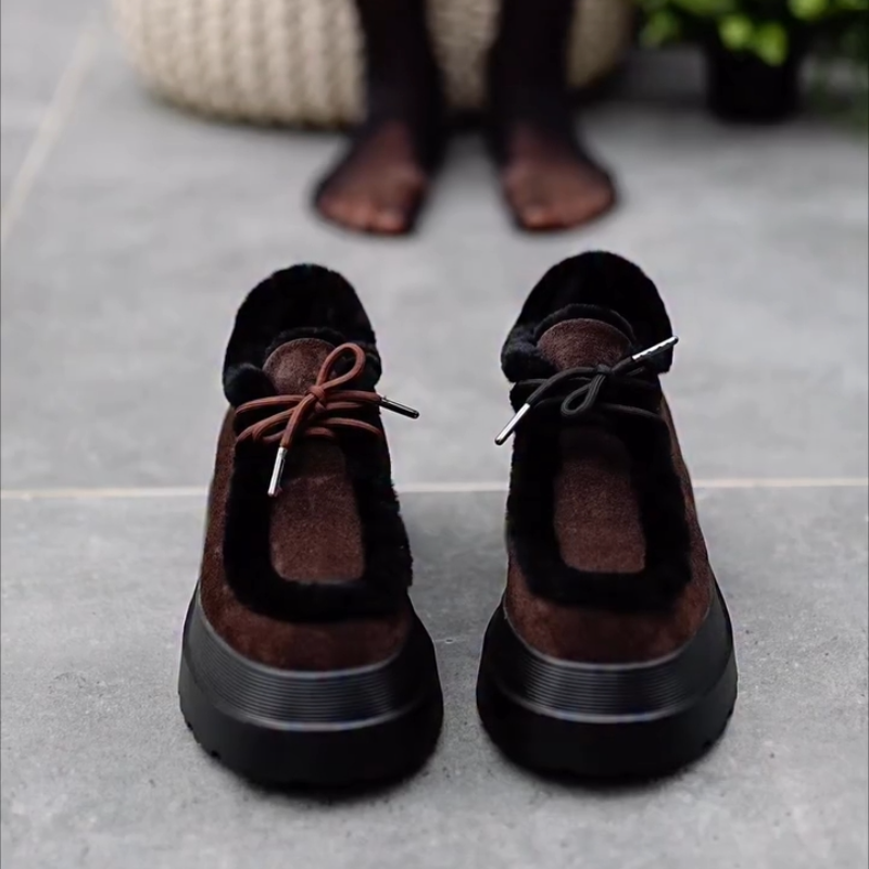 Women's Fleece-Lined Lace-Up Shoes