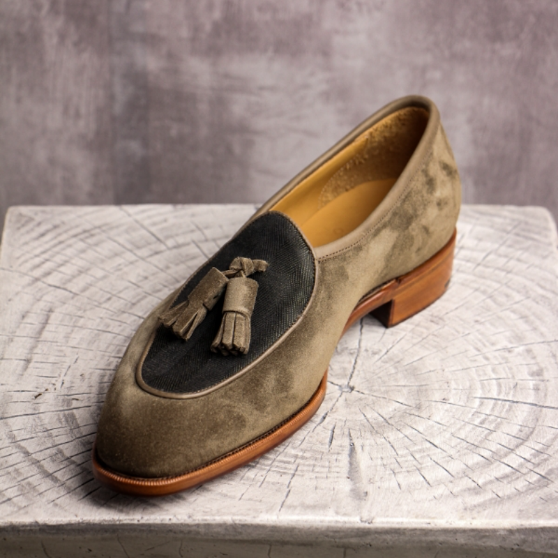 Men's Classic Suede Fringe Loafers