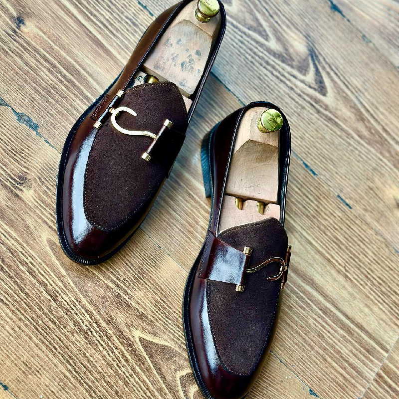 Handmade Men's Brown Casual Loafers