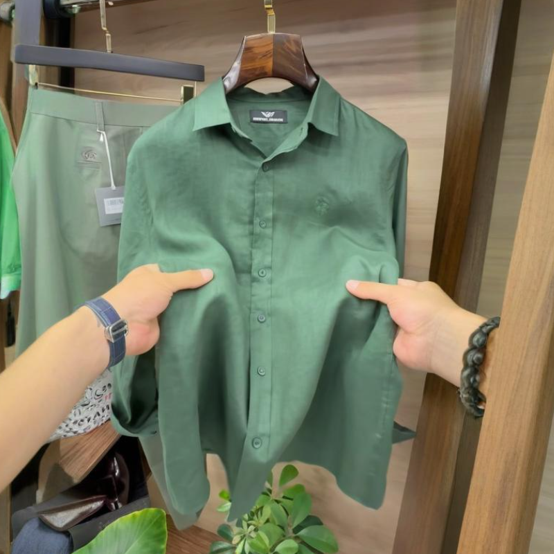 Men's Green Long Sleeve Shirt