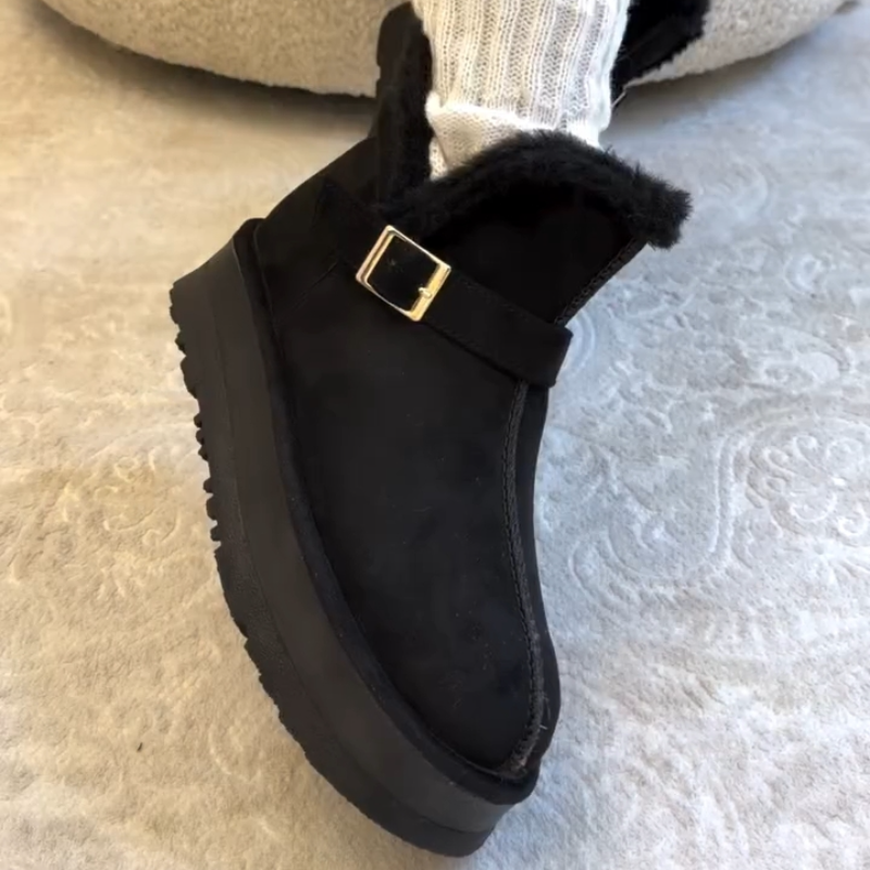 Women's Fashionable Fleece-Lined Suede Boots