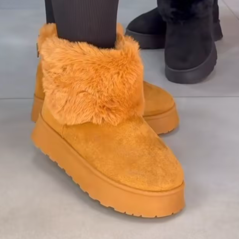 Women's Fleece-Lined Thick-Sole Height-Increasing Boots